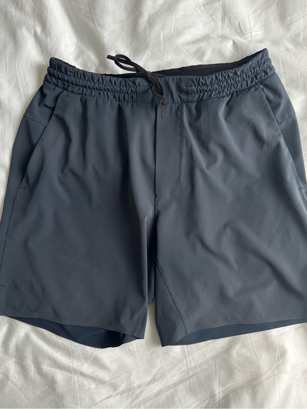 Lululemon Mens Pace Breaker Performance Lined Drawstring Shorts - Slate Blue (M)